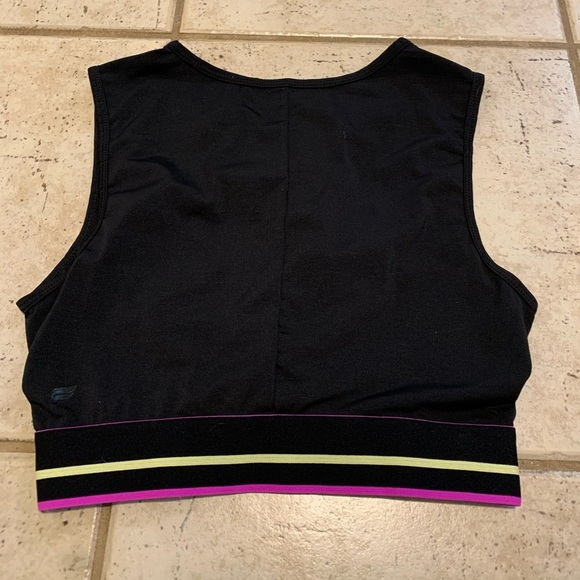 Fabletics Black Cropped Active Tank Top/Sports Bra- Crisscross Front - Size XS - Picture 5 of 5